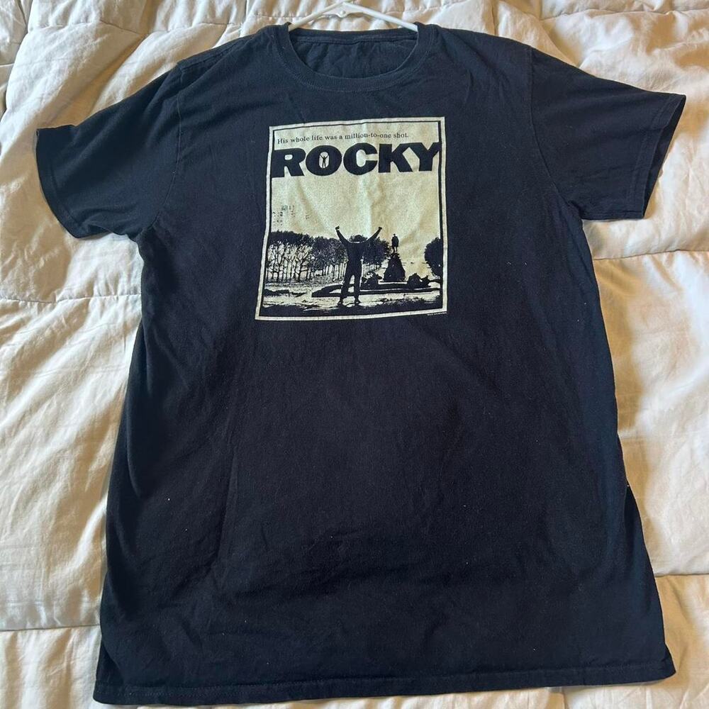 Black rocky tee rockymovie vintage